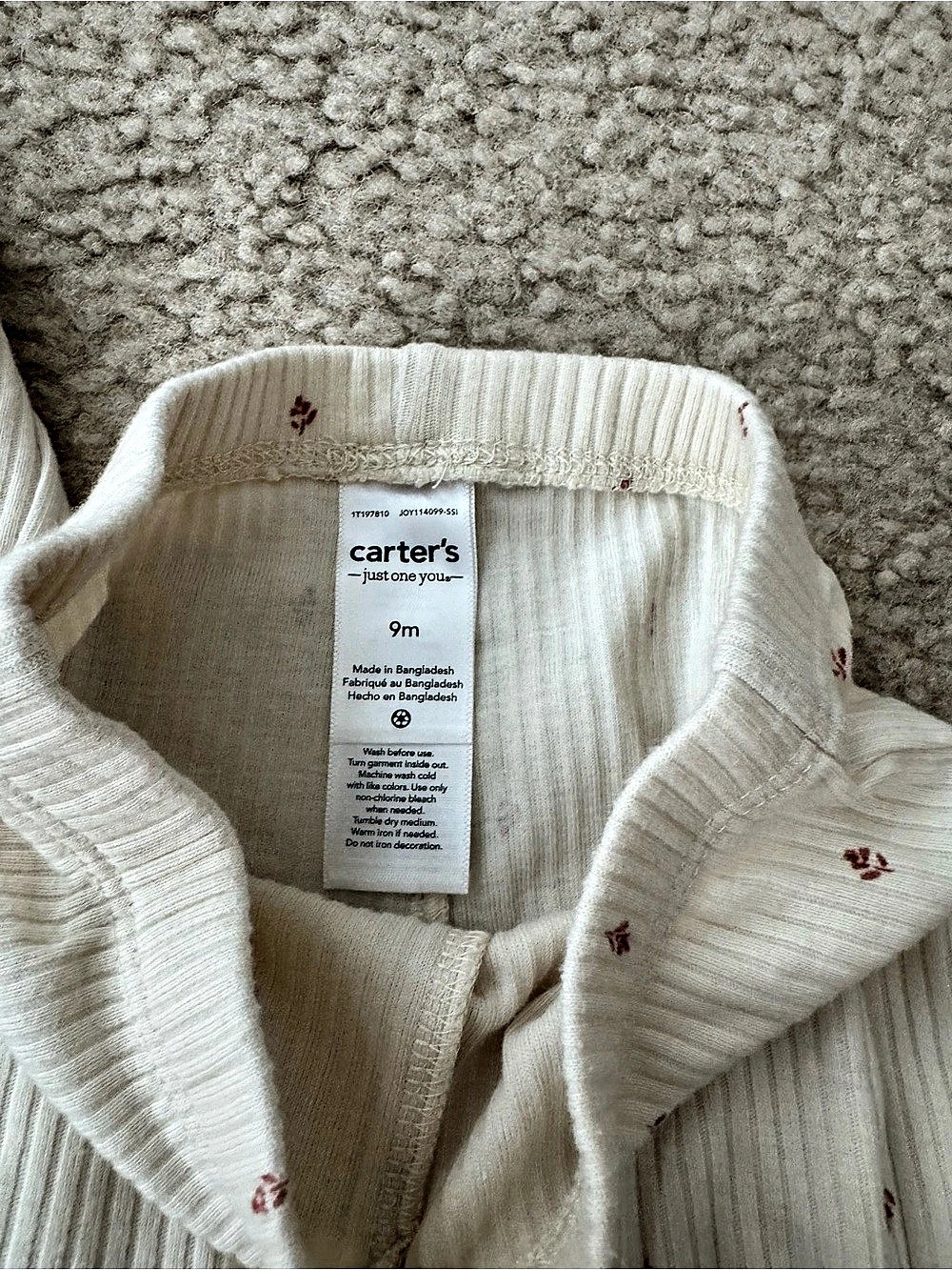 Carter's Floral Ribbed Matching Set - Picture 2 of 2